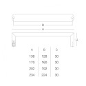 Меблева ручка SS-1022-192 SS нержавіюча сталь Меблева ручка SS-1022-192 SS нержавіюча сталь