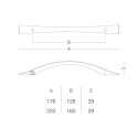 Меблева ручка D-1004-128 CP полірований хром