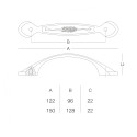 Меблева ручка D-1013-96 SMAB блискуча матова антична бронза Меблева ручка D-1013-96 SMAB блискуча матова антична бронза