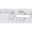 DORMA Дотягувач дверний TS-Profil EN 2/3/4+5 BCA з противітровим гальмом, білий