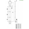 Amig Петля накладна мод.4200 - 700x35x4 mm Ø14*