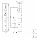 KALE Замок ALU (23 мм) 155U-25 ролик B=25 мм