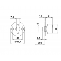 Amig Ручка до ригеля мод.1 - Ø42x40 mm хром