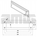 Amig Заслінка для поштової скриньки мод.1 - 254x73 mm нержавіюча сталь