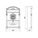 Amig Поштова скринька мод.4 - 405x255x85 mm "ГЕРБ" біла