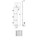 Amig Петля накладна мод.4300 - 700x35x4 mm Ø14