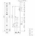 KALE Замок PVC (16 мм) 155P-25 ролик B=25 мм