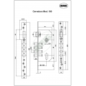 Amig Замок 4 ригеля мод.100 BASE - 50/85 матова латунь