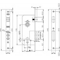 KALE Корпус замка 85 мм D=45 мм 3 ригеля BP (з відповідною планкою)