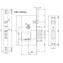 SIBA Замок основний для металевих дверей сувальдний 10052/L 5 кл., 85/60 мм