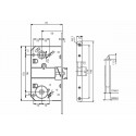 SIBA Механізм WC 10590/P (Mediana) матовий нікель SN без відповідної планки