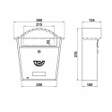 Amig Поштова скринька мод.1 - 370x320x105 mm чорна