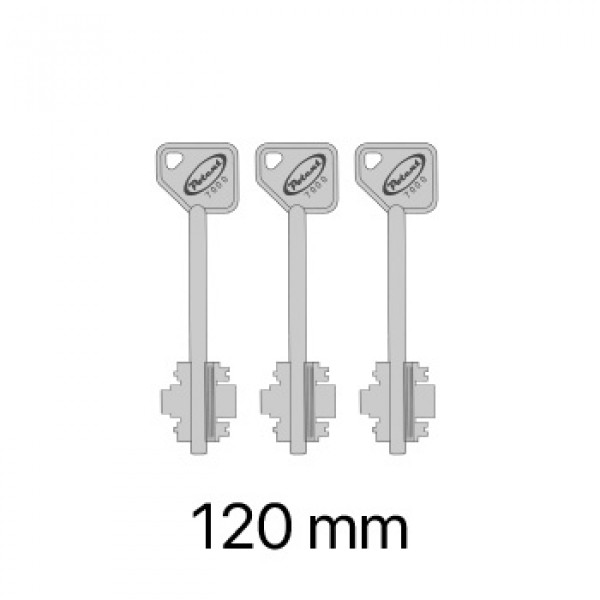 Комплект ключів до замків серії 7000/8000 - 3 ключа - 120 мм