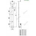 Петля накладна мод.Amig 4200 - 700x35x4 mm Ø14*