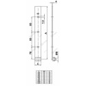 Петля накладна мод.Amig 4300 - 700x35x4 mm Ø14"