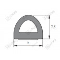 03 D Ущільнювач для вікон і дверей, Колір - коричневий  ( D ) -  9 х 7,5 - 100 м