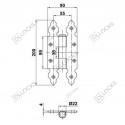 Петля накладна мод.Amig 9100 - 200x90x4 mm*